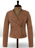 (image for) Light Vintage Tan Hide Leather Jacket # 220