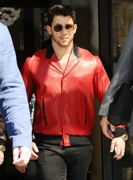(image for) Nick Jonas Leather Jacket