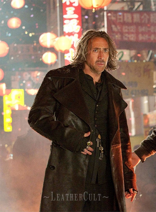 Nicolas Cage The Sorcerer's Apprentice Leather Long Coat - Click Image to Close