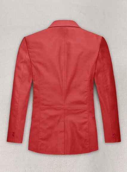 (image for) Soft Tango Red Leather Blazer