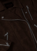 (image for) Dark Brown Suede Vanessa Hudgens Leather Jacket #3