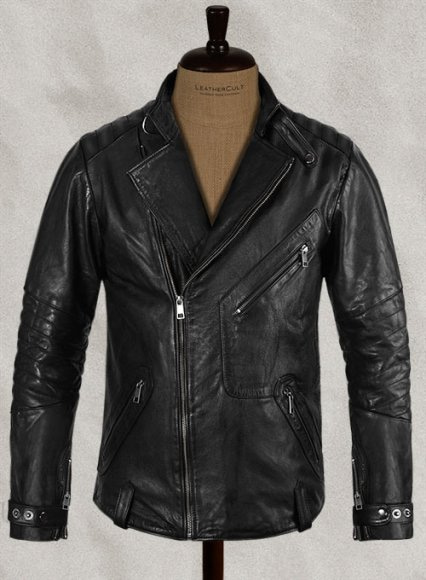 (image for) Thick Goat Black Washed & Wax David Leather Jacket