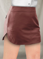 (image for) Soft Fermented Burgundy Hilary Duff Leather Skirt