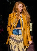 (image for) Blake Lively It Ends With Us Leather Trench Coat