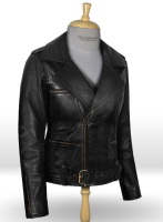 (image for) Thick Black Brie Larson Captain Marvel Leather Jacket