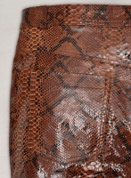 (image for) Bold Brown Python Leather Biker Jeans - Style #501