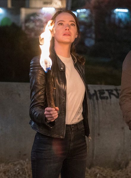 (image for) Emma Stone Zombieland: Double Tap Leather Jacket