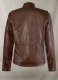 Spanish Brown Military M-65 Leather Jacket