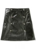 (image for) Button Pleat Leather Skirt - # 449