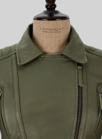 (image for) Basicallo Green Washed Leather Jacket #255
