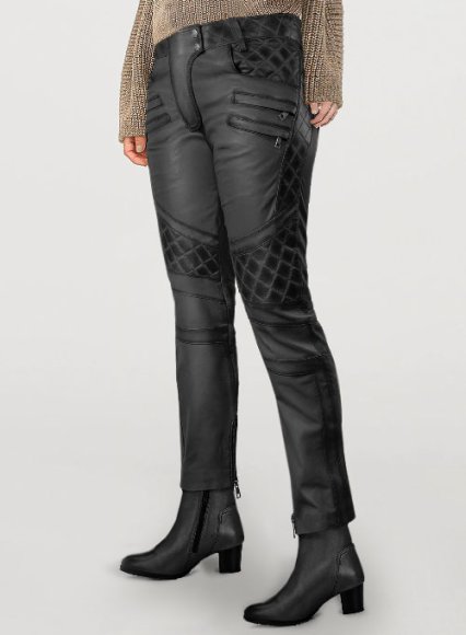 Carrier Burnt Charcoal Leather Pants