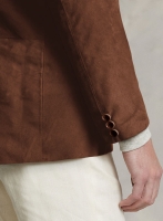 (image for) Tan Brown Suede Leather Blazer