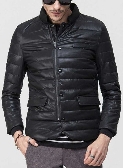 Retro Quilted Leather Jacket # 628