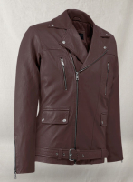 (image for) Dauntless Burgundy Biker Leather Jacket