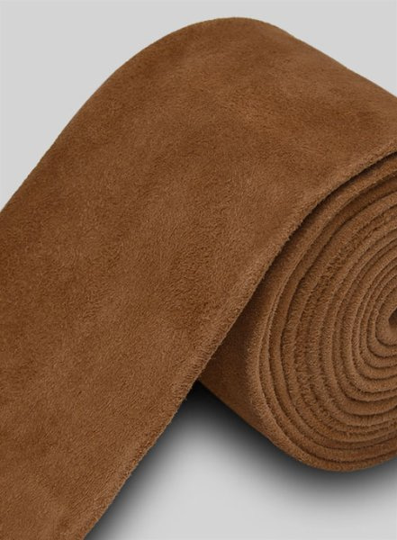 (image for) Caramel Brown Suede Leather Tie