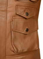 (image for) Soft Hunter Tan Washed & Wax Leather Jacket # 235