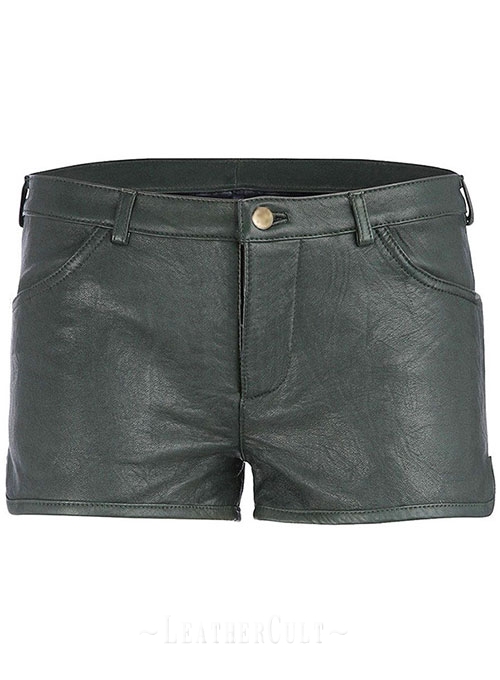 Leather Cargo Shorts Style # 371 - Click Image to Close