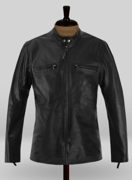 Black Bradley Cooper Burnt Leather Jacket