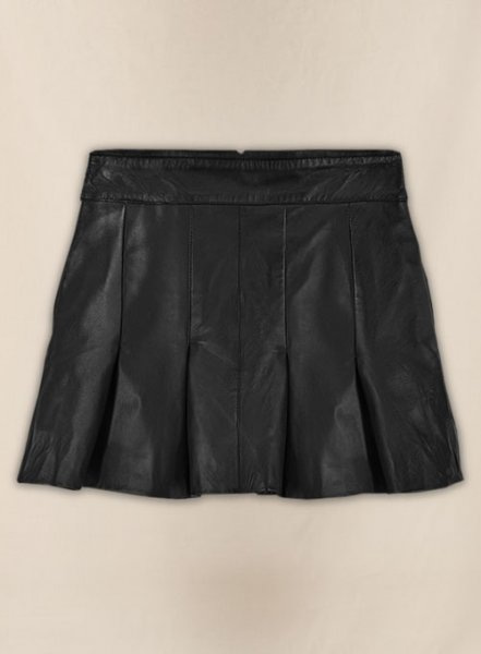 (image for) Black Nina Dobrev Leather Skirt