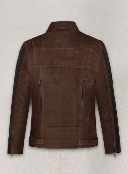 (image for) Vintage Brown Grain Robert Pattinson Leather Jacket #2