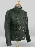 (image for) Soft Deep Olive Wax Rachel Weisz Whistleblower Leather Jacket