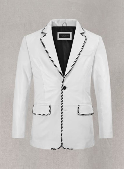 Black Striped White Medieval Blazer