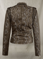 (image for) Dark Brown Python Leather Jacket # 280