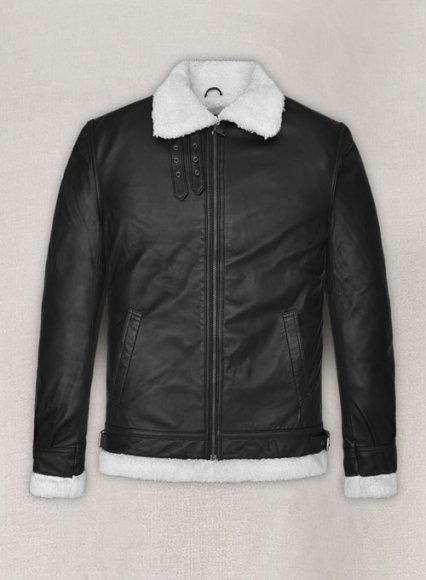 (image for) B3 Aviator Black Leather Jacket