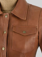 (image for) Log Cabin Brown Gigi Hadid Leather Jacket