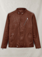 (image for) Motorad Tan Biker Leather Jacket