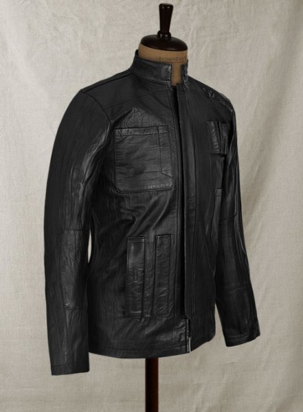 (image for) Wrinkled Black Harrison Ford Star Wars Leather Jacket