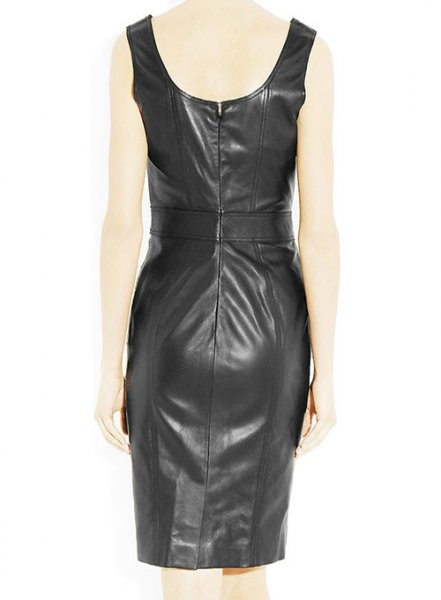 (image for) Panelled Leather Dress - # 758