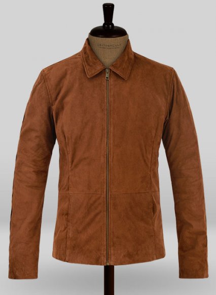 Soft Tan Brown Suede Daniel Craig Spectre Leather Jacket