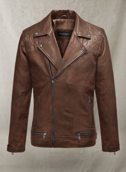 Ironwood Spanish Brown Biker Leather Jacket