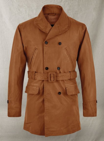 Brown Brad Pitt Legends of the Fall Leather Trench Coat