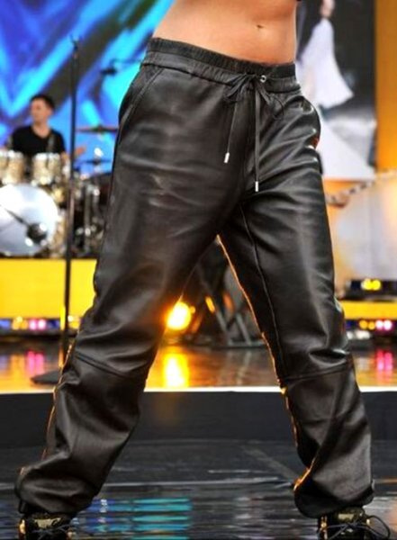 Selena Gomez Leather Joggers : LeatherCult: Genuine Custom Leather