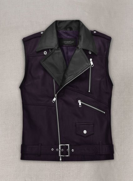 (image for) Purple Leather Vest # 336