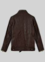 (image for) Wrinkled Brown Gerard Butler Leather Jacket #1