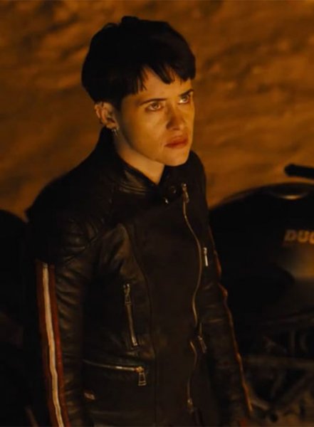Claire Foy The Girl in the Spider\'s Web Leather Jacket #2