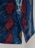 (image for) Bold Blue Python Catwalk Leather Blazer # 2