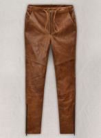 (image for) Cognac Ricky Martin Leather Pants
