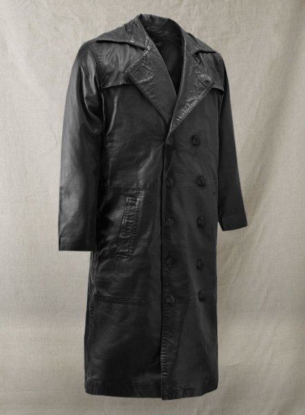 (image for) Javier Bardem Skyfall Leather Trench Coat