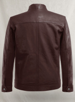(image for) Thunder Storm Burgundy Biker Leather Jacket