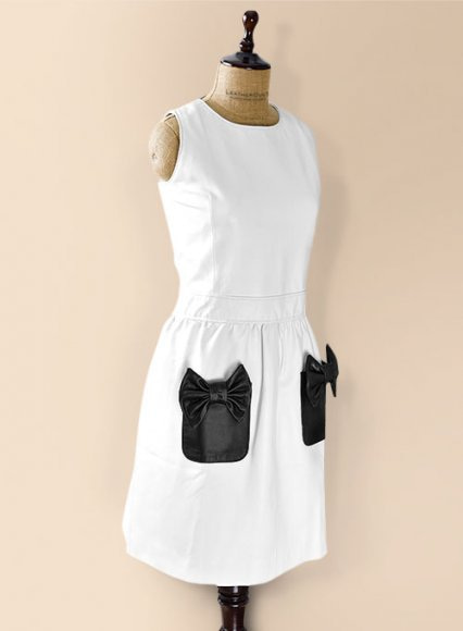 (image for) White Bowie Leather Dress - # 753