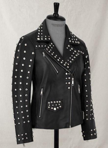 (image for) Studded Moto Leather Jacket