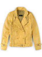 (image for) Yellow Captain America Scarlett Johansson Leather Jacket