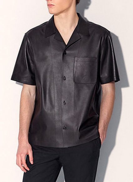 (image for) Leather Shirt Half Sleeves #1