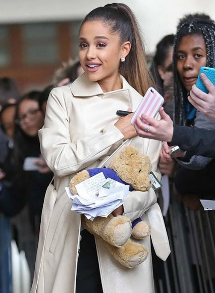 (image for) Ariana Grande Leather Long Coat