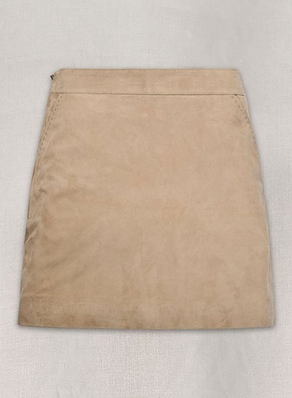 (image for) Dusty Beige Suede Basic Leather Skirt # 153