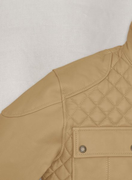 Soft Beige Victoria Beckham Leather Trench Coat